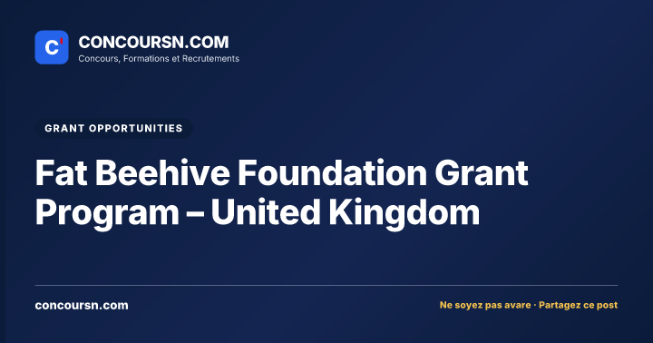 Illustration de l’article : Fat Beehive Foundation Grant Program – United Kingdom