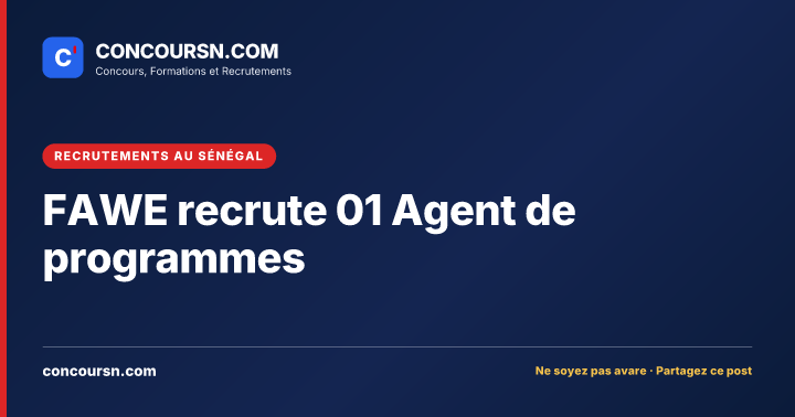 Illustration de l’article : FAWE recrute 01 Agent de programmes