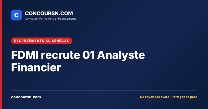 Illustration de l’article : FDMI recrute 01 Analyste Financier