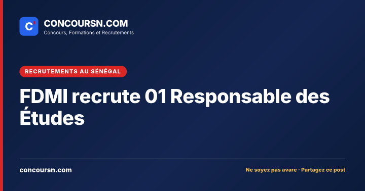 Illustration de l’article : FDMI recrute 01 Responsable des Études