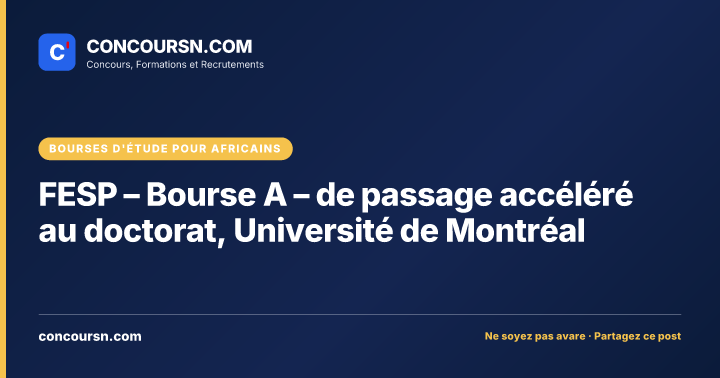 Illustration de l’article : FESP – Bourse A – de passage accéléré au doctorat, Université de Montréal