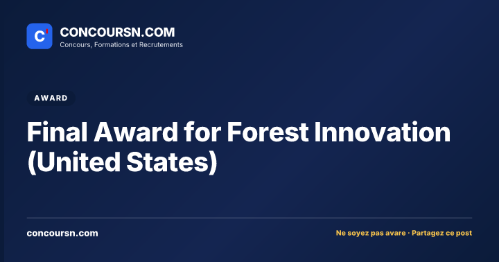 Illustration de l’article : Final Award for Forest Innovation (United States)