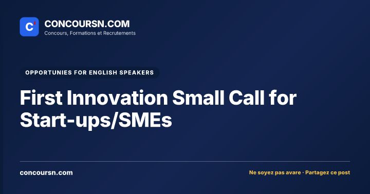 Illustration de l’article : First Innovation Small Call for Start-ups/SMEs