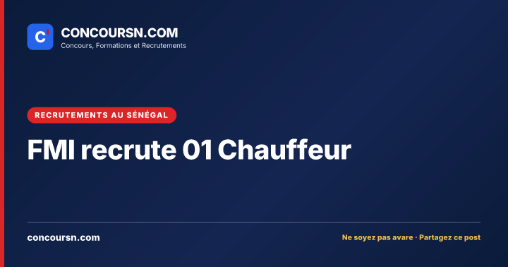 Illustration de l’article : FMI recrute 01 Chauffeur