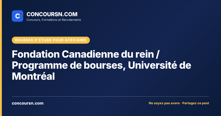Illustration de l’article : Fondation Canadienne du rein / Programme de bourses, Université de Montréal