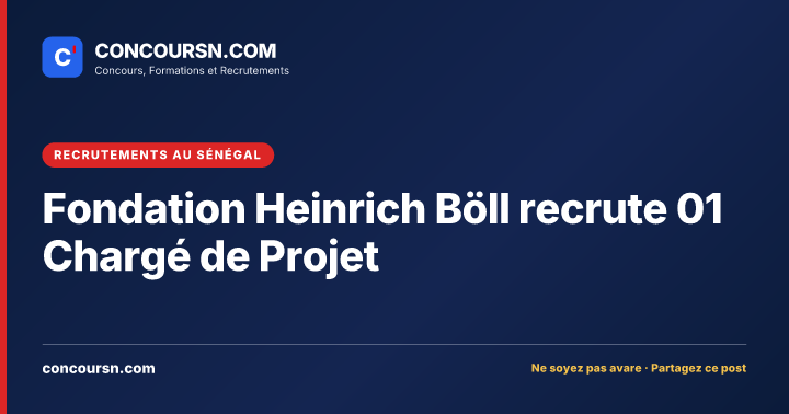 Illustration de l’article : Fondation Heinrich Böll recrute 01 Chargé de Projet