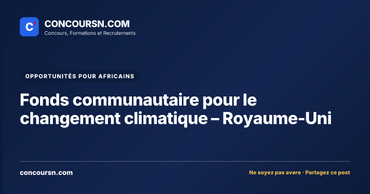 Illustration de l’article : Fonds communautaire pour le changement climatique – Royaume-Uni