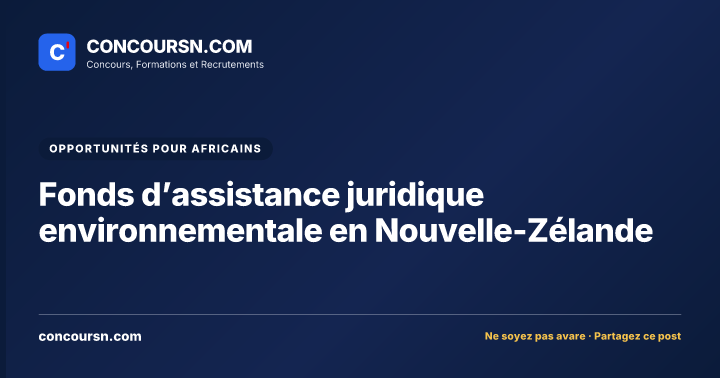 Fonds d’assistance juridique environnementale en Nouvelle-Zélande