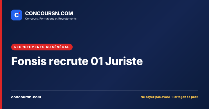 Illustration de l’article : Fonsis recrute 01 Juriste