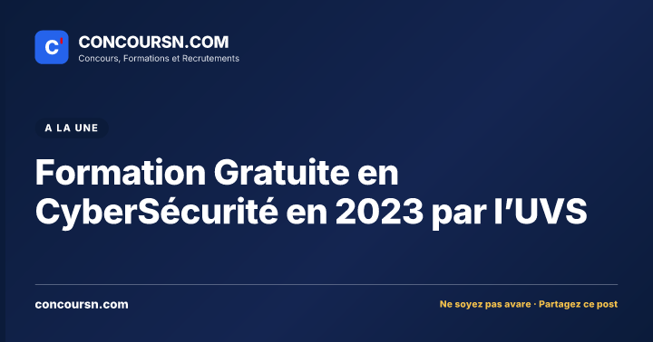 Illustration de l’article : Formation Gratuite en CyberSécurité en 2023 par l’UVS