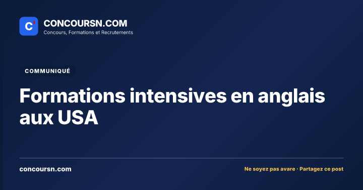 Illustration de l’article : Formations intensives en anglais aux USA