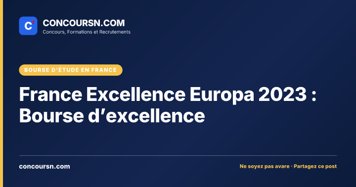 Illustration de l’article : France Excellence Europa 2023 : Bourse d’excellence