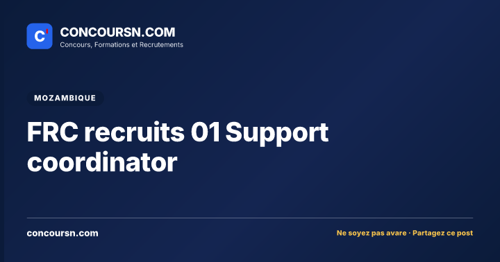 Illustration de l’article : FRC recruits 01 Support coordinator