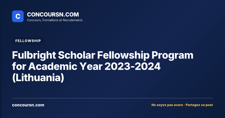 Illustration de l’article : Fulbright Scholar Fellowship Program for Academic Year 2023-2024 (Lithuania)