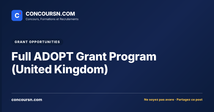 Illustration de l’article : Full ADOPT Grant Program (United Kingdom)