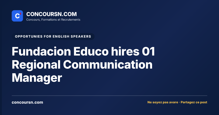 Illustration de l’article : Fundacion Educo hires 01 Regional Communication Manager
