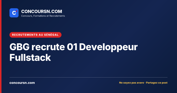 Illustration de l’article : GBG recrute 01 Developpeur Fullstack