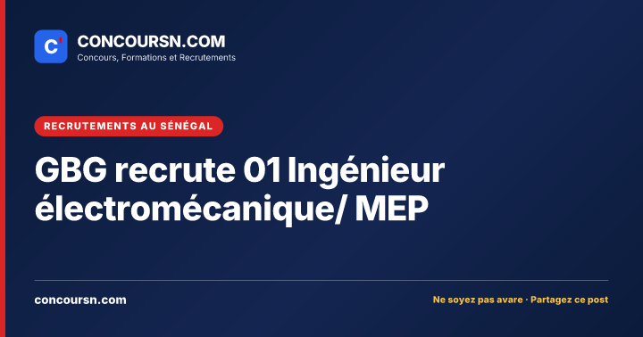 Illustration de l’article : GBG recrute 01 Ingénieur électromécanique/ MEP
