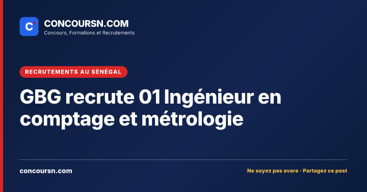 Illustration de l’article : GBG recrute 01 Ingénieur en comptage et métrologie