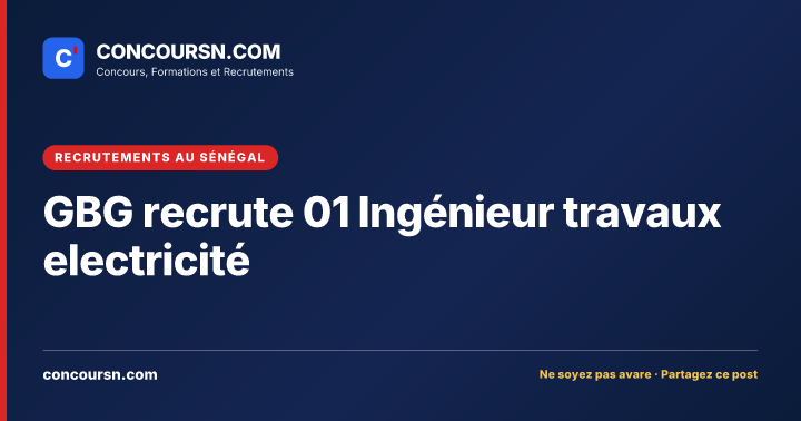 Illustration de l’article : GBG recrute 01 Ingénieur travaux electricité