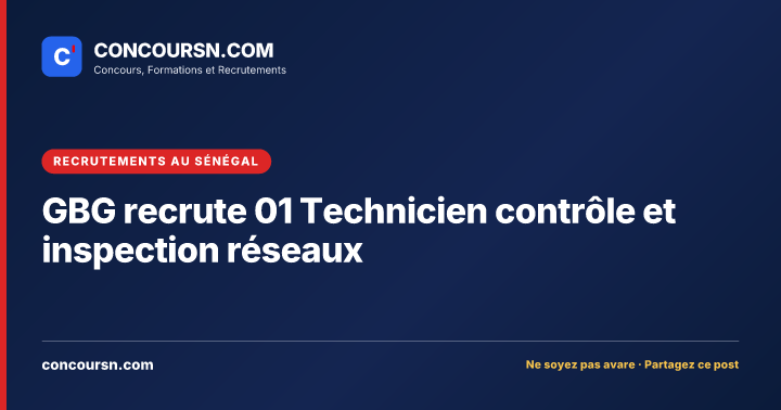 Illustration de l’article : GBG recrute 01 Technicien contrôle et inspection réseaux