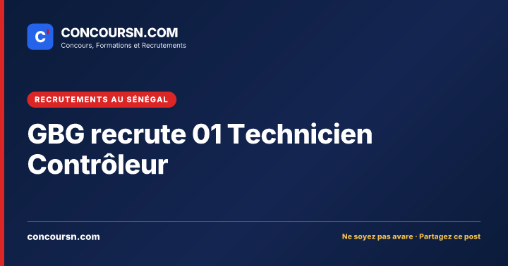 Illustration de l’article : GBG recrute 01 Technicien Contrôleur