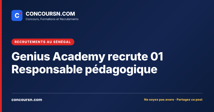 Illustration de l’article : Genius Academy recrute 01 Responsable pédagogique