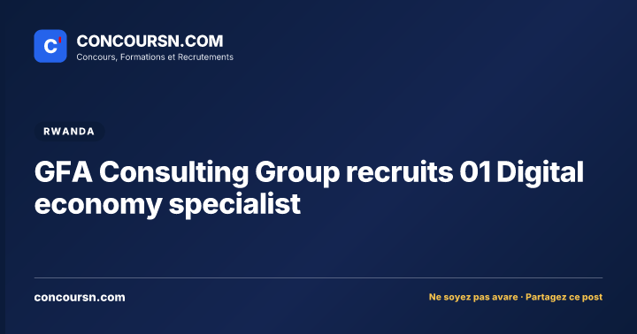 GFA Consulting Group recruits 01 Digital economy specialist