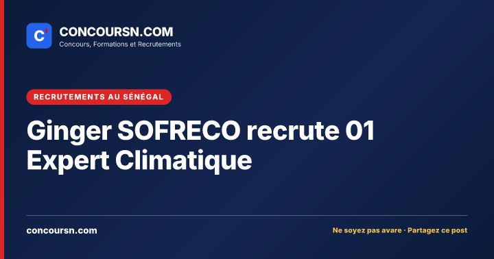 Illustration de l’article : Ginger SOFRECO recrute 01 Expert Climatique