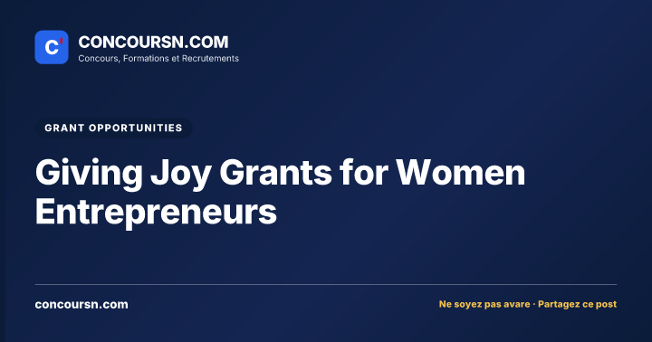 Illustration de l’article : Giving Joy Grants for Women Entrepreneurs