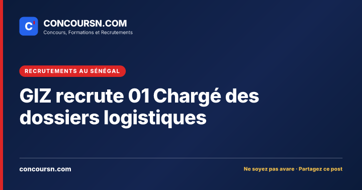 Illustration de l’article : GIZ recrute 01 Chargé des dossiers logistiques