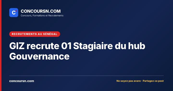 Illustration de l’article : GIZ recrute 01 Stagiaire du hub Gouvernance