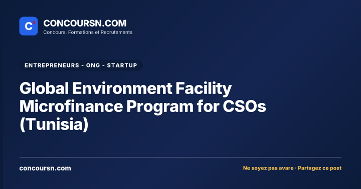 Illustration de l’article : Global Environment Facility Microfinance Program for CSOs (Tunisia)