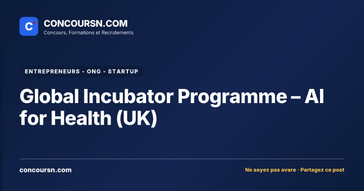 Illustration de l’article : Global Incubator Programme – AI for Health (UK)