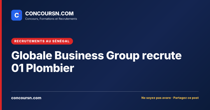 Illustration de l’article : Globale Business Group recrute 01 Plombier