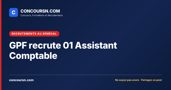 Illustration de l’article : GPF recrute 01 Assistant Comptable