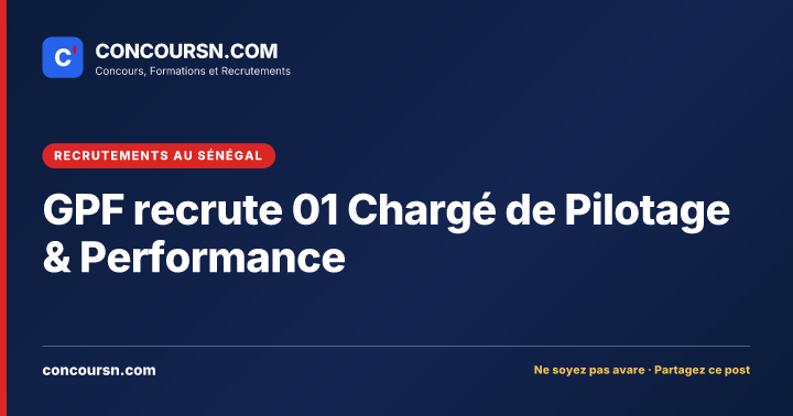 Illustration de l’article : GPF recrute 01 Chargé de Pilotage & Performance