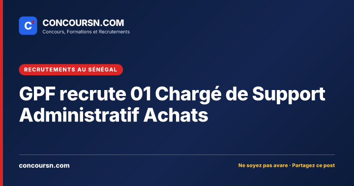Illustration de l’article : GPF recrute 01 Chargé de Support Administratif Achats