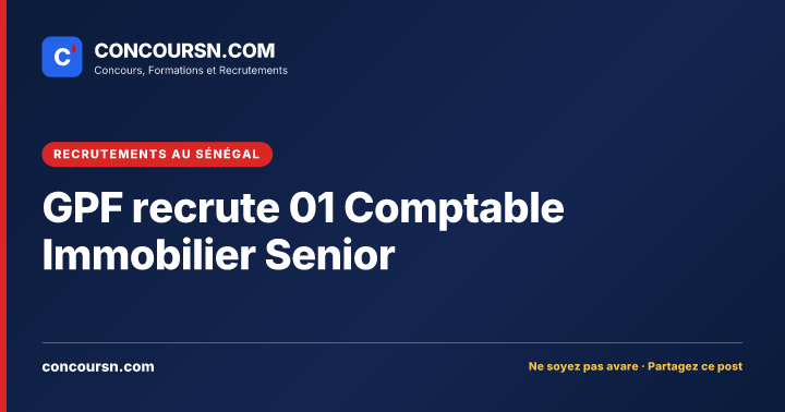 Illustration de l’article : GPF recrute 01 Comptable Immobilier Senior