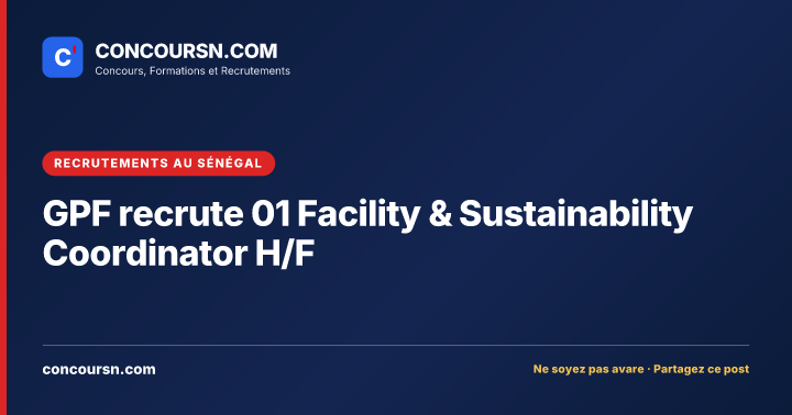 Illustration de l’article : GPF recrute 01 Facility & Sustainability Coordinator H/F