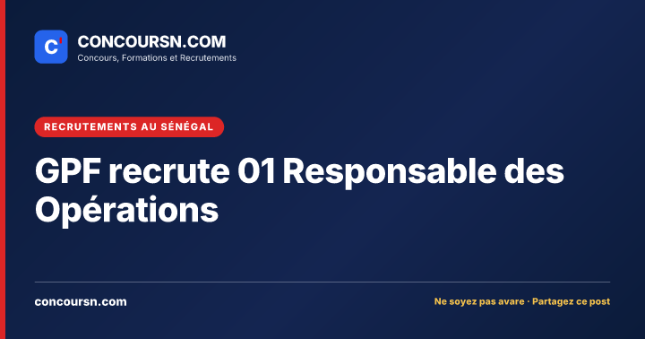 Illustration de l’article : GPF recrute 01 Responsable des Opérations