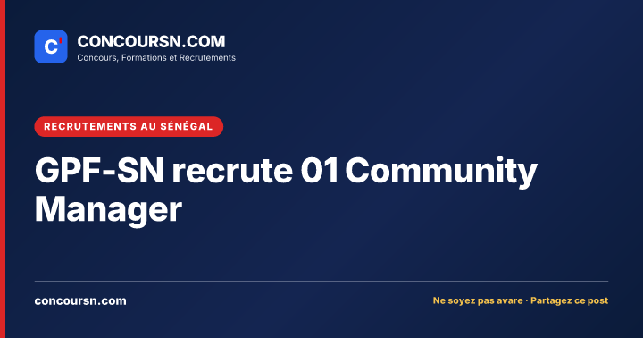Illustration de l’article : GPF-SN recrute 01 Community Manager