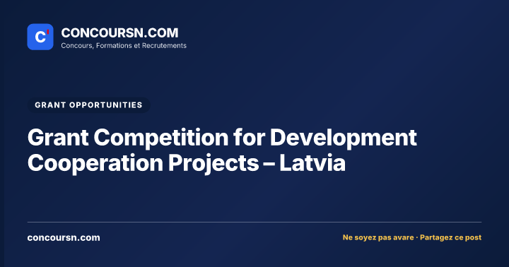 Illustration de l’article : Grant Competition for Development Cooperation Projects – Latvia