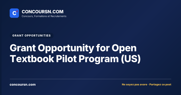 Illustration de l’article : Grant Opportunity for Open Textbook Pilot Program (US)