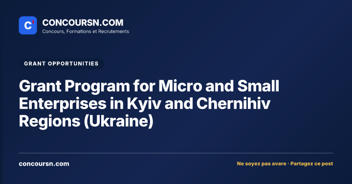 Illustration de l’article : Grant Program for Micro and Small Enterprises in Kyiv and Chernihiv Regions (Ukraine)