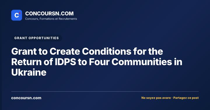 Illustration de l’article : Grant to Create Conditions for the Return of IDPS to Four Communities in Ukraine
