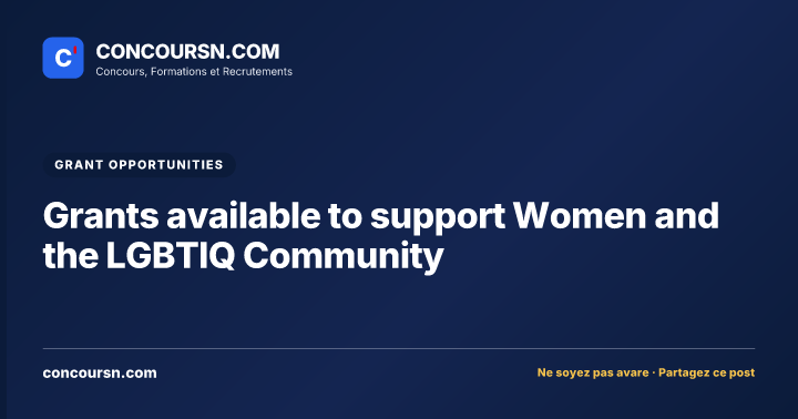 Illustration de l’article : Grants available to support Women and the LGBTIQ Community