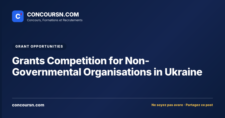Illustration de l’article : Grants Competition for Non-Governmental Organisations in Ukraine