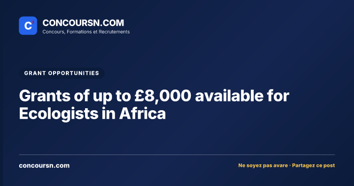 Illustration de l’article : Grants of up to £8,000 available for Ecologists in Africa