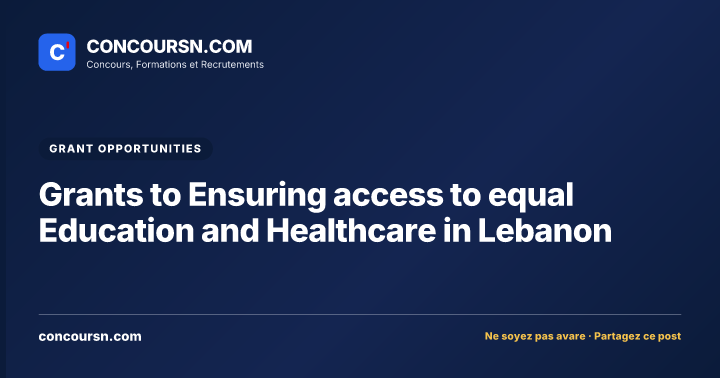 Illustration de l’article : Grants to Ensuring access to equal Education and Healthcare in Lebanon